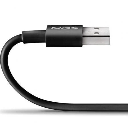 NGS Cable USB 2.0 ZYRO-AC Macho a USB Tipo-C, 15W, 480Mbps, 1m, Negro